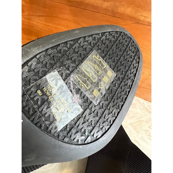 Michael Kors Galvanized Heel Pull On Stretch Ankle Booties Black 8 - Picture 9 of 9